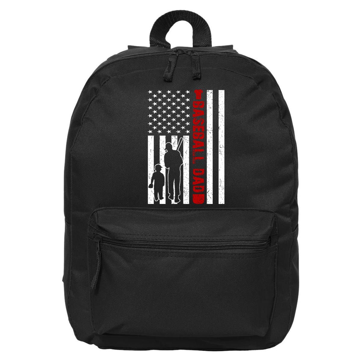 Baseball Dad USA FLag 16 in Basic Backpack