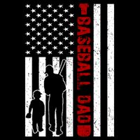 Baseball Dad USA FLag Zip Tote Bag