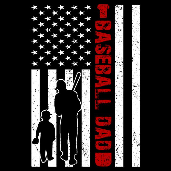Baseball Dad USA FLag Zip Tote Bag