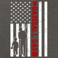 Baseball Dad USA FLag Cotton Canvas Backpack