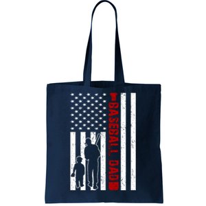 Baseball Dad USA FLag Tote Bag