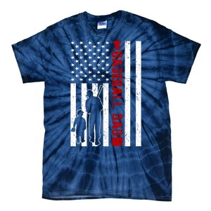 Baseball Dad USA FLag Tie-Dye T-Shirt