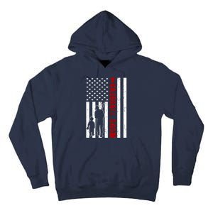 Baseball Dad USA FLag Tall Hoodie