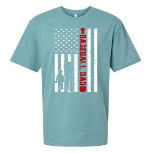 Baseball Dad USA FLag Sueded Cloud Jersey T-Shirt