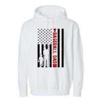 Baseball Dad USA FLag Garment-Dyed Fleece Hoodie