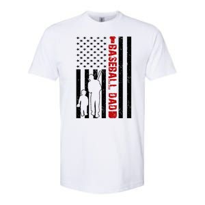 Baseball Dad USA FLag Softstyle CVC T-Shirt