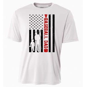 Baseball Dad USA FLag Cooling Performance Crew T-Shirt