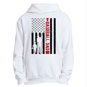 Baseball Dad USA FLag Urban Pullover Hoodie