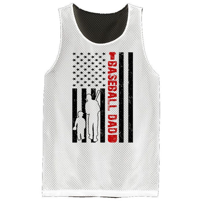 Baseball Dad USA FLag Mesh Reversible Basketball Jersey Tank