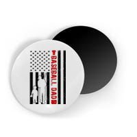 Baseball Dad USA FLag Magnet