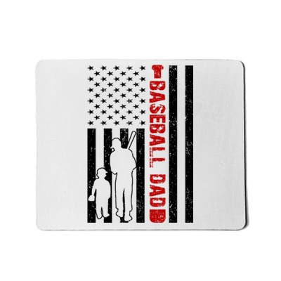 Baseball Dad USA FLag Mousepad