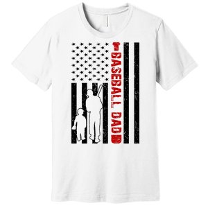 Baseball Dad USA FLag Premium T-Shirt