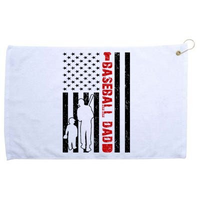 Baseball Dad USA FLag Grommeted Golf Towel