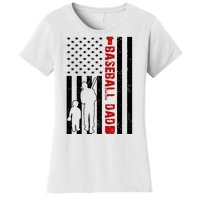 Baseball Dad USA FLag Women's T-Shirt