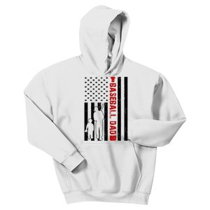 Baseball Dad USA FLag Kids Hoodie