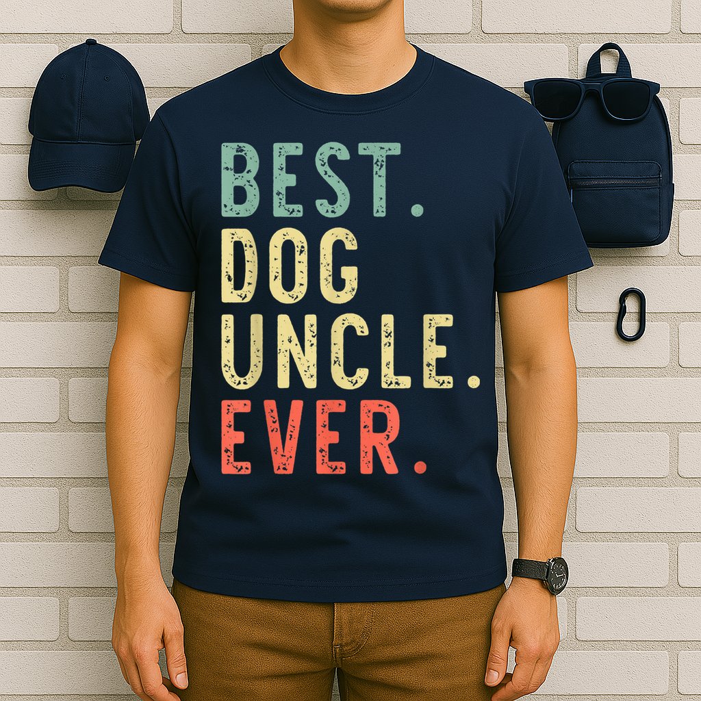Best Dog Uncle Ever Cool Funny Vintage T-Shirt