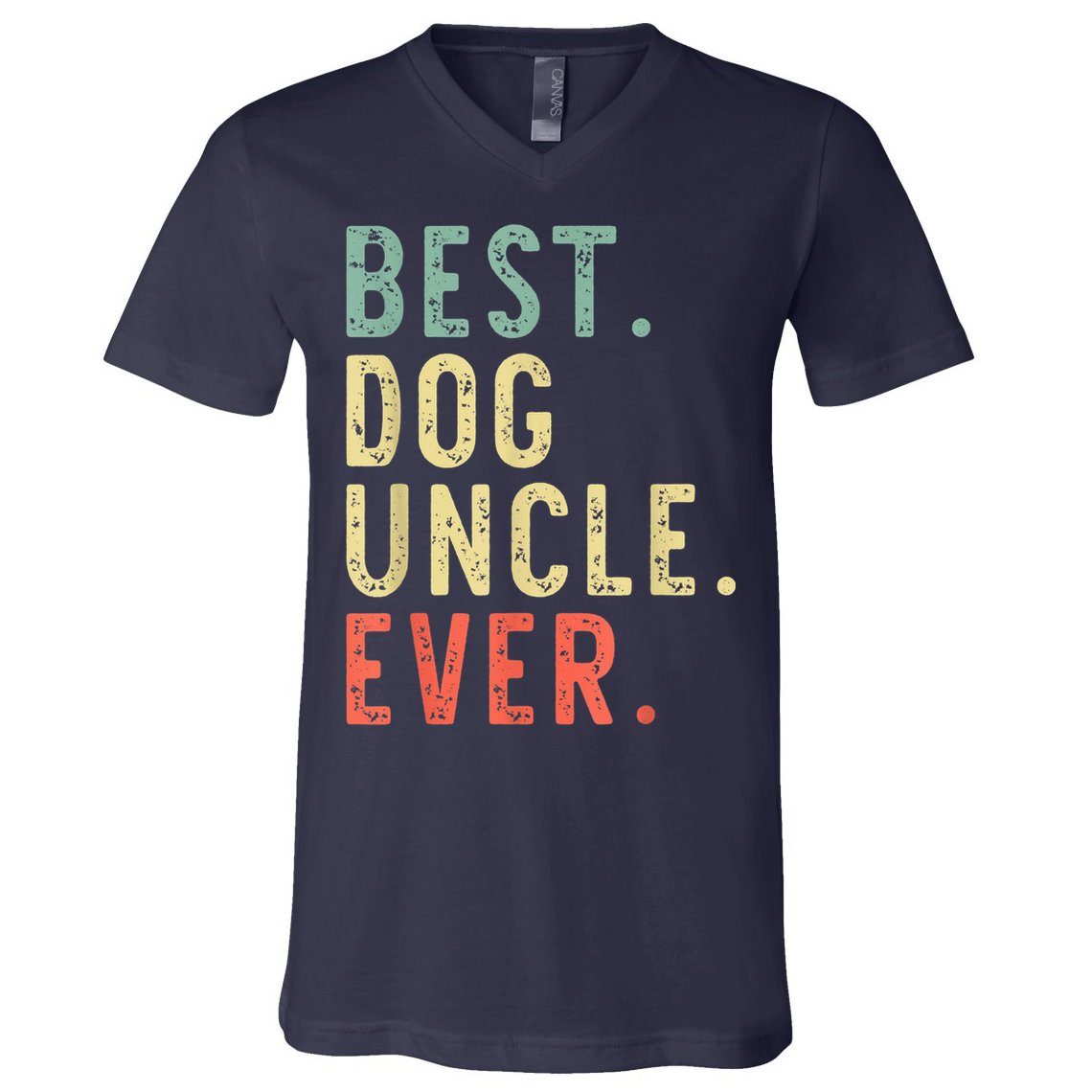 Best Dog Uncle Ever Cool Funny Vintage V-Neck T-Shirt