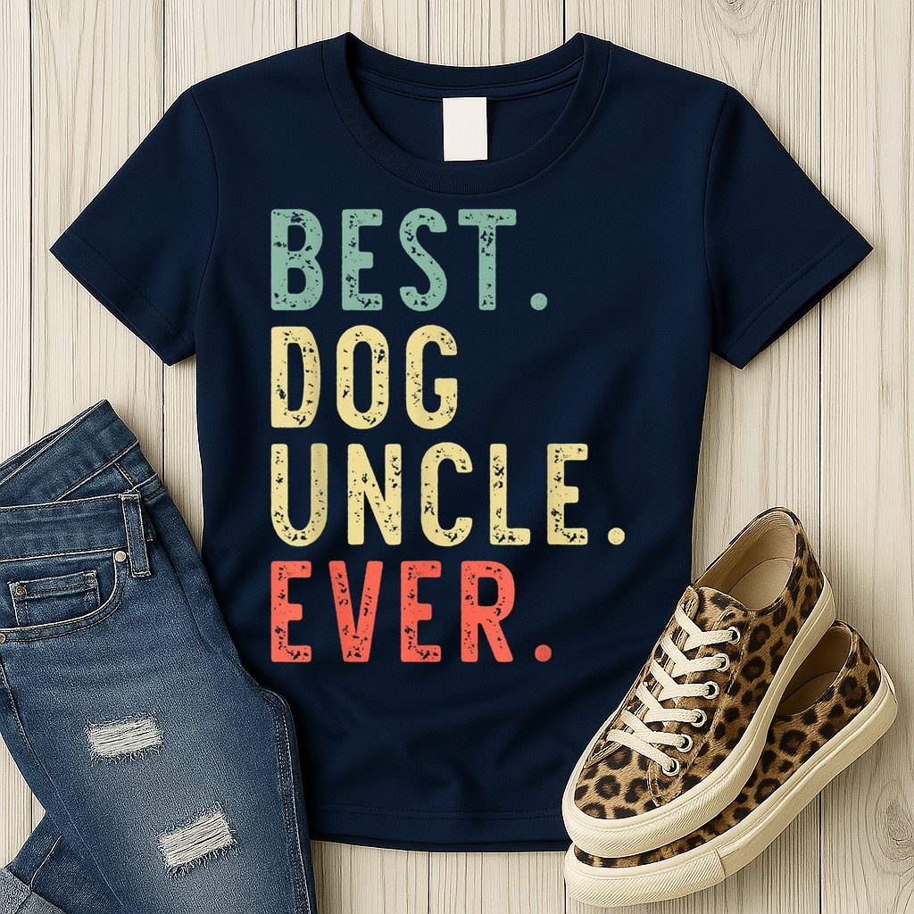 Best Dog Uncle Ever Cool Funny Vintage Womens T-Shirt