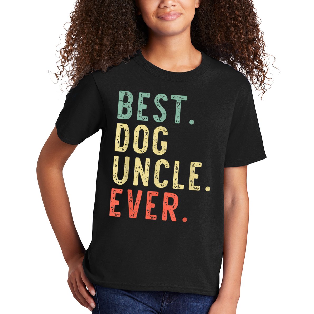 Best Dog Uncle Ever Cool Funny Vintage Kids T-Shirt