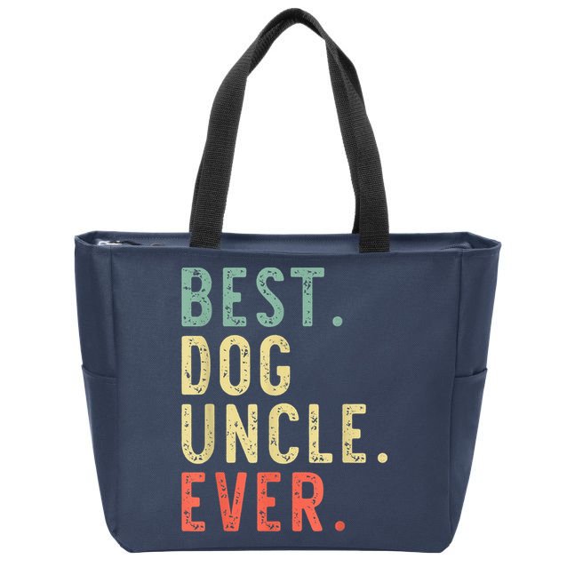 Best Dog Uncle Ever Cool Funny Vintage Zip Tote Bag