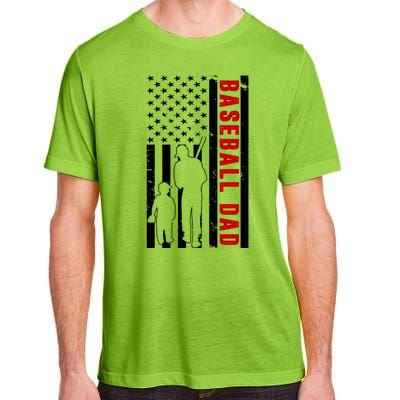 Baseball Dad USA Flag Adult ChromaSoft Performance T-Shirt