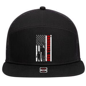 Baseball Dad USA Flag 7 Panel Mesh Trucker Snapback Hat