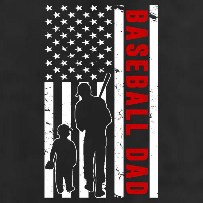 Baseball Dad USA Flag 7 Panel Mesh Trucker Snapback Hat