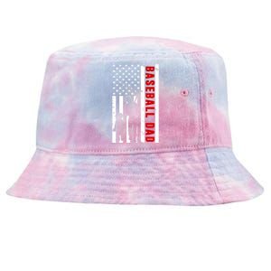 Baseball Dad USA Flag Tie-Dyed Bucket Hat