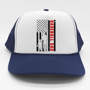 Baseball Dad USA Flag Trucker Hat