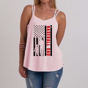 Baseball Dad USA Flag Women's Strappy Tank