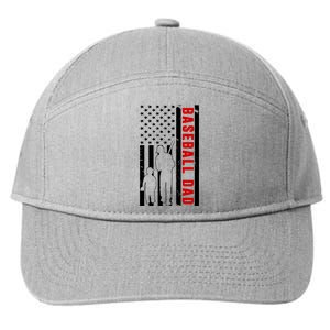 Baseball Dad USA Flag 7-Panel Snapback Hat