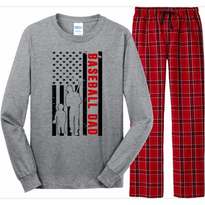 Baseball Dad USA Flag Long Sleeve Pajama Set