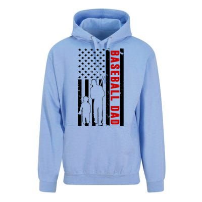 Baseball Dad USA Flag Unisex Surf Hoodie