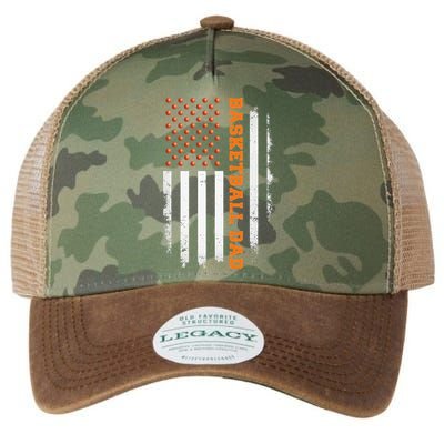 Basketball Dad USA US Flag Basketball Men Legacy Tie Dye Trucker Hat
