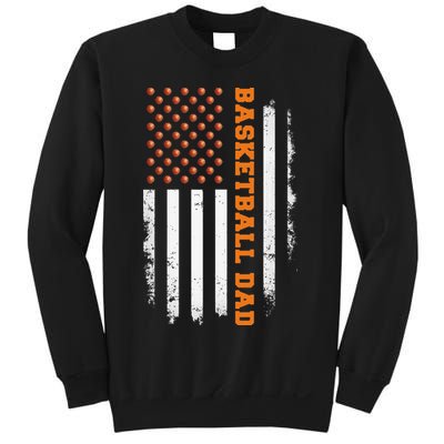 Basketball Dad USA US Flag Basketball Men Sweatshirt