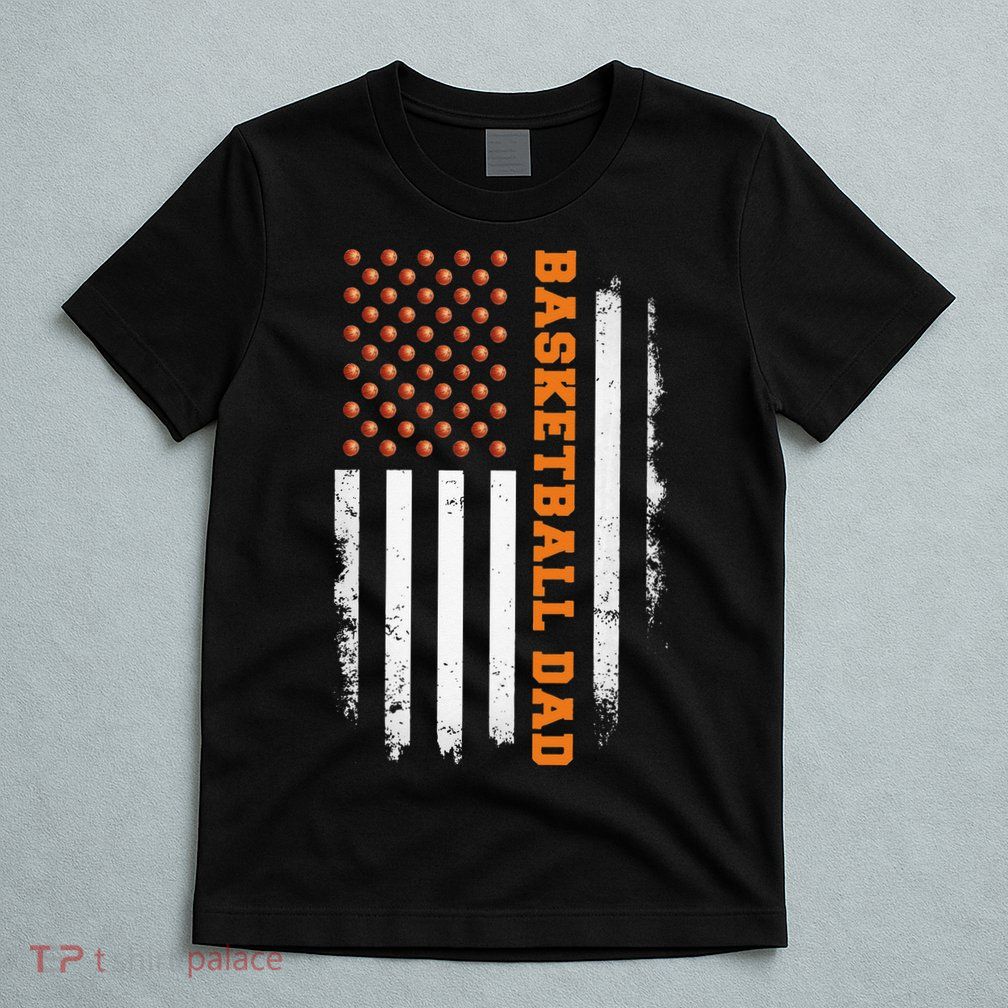 Basketball Dad USA US Flag Basketball Men T-Shirt