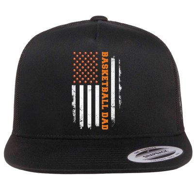 Basketball Dad USA US Flag Basketball Men Flatbill Hat