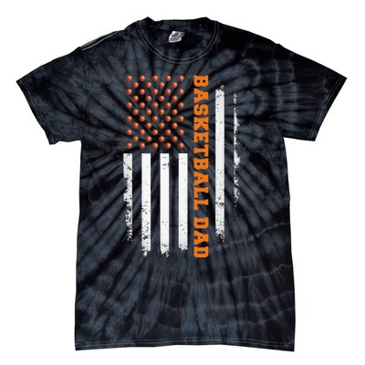 Basketball Dad USA US Flag Basketball Men Tie-Dye T-Shirt