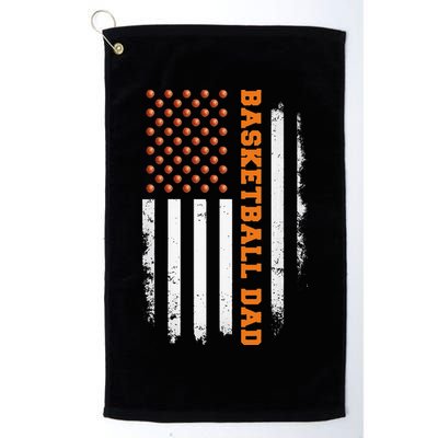 Basketball Dad USA US Flag Basketball Men Golf Towel