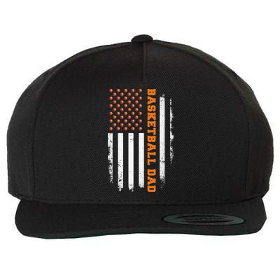 Basketball Dad USA US Flag Basketball Men Wool Snapback Cap
