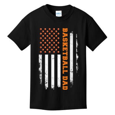 Basketball Dad USA US Flag Basketball Men Kids T-Shirt