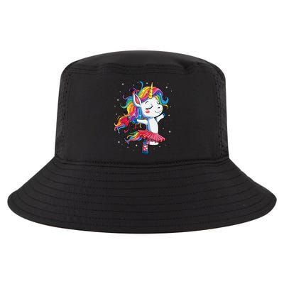 Ballet Dancer Unicorn Girl Rainbow Ballerina Cool Comfort Performance Bucket Hat