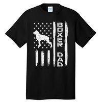 Boxer Dad US Flag Vintage Patriotic Dog Lover Owner Tall T-Shirt