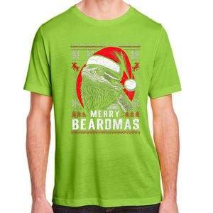 Bearded Dragon Ugly Christmas Sweater Merry Beardmas Adult ChromaSoft Performance T-Shirt