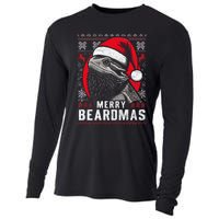 Bearded Dragon Ugly Christmas Sweater Merry Beardmas Cooling Performance Long Sleeve Crew