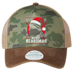 Bearded Dragon Ugly Christmas Sweater Merry Breardmas Legacy Tie Dye Trucker Hat