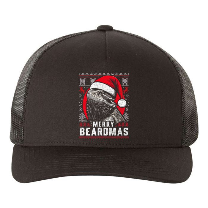 Bearded Dragon Ugly Christmas Sweater Merry Breardmas Yupoong Adult 5-Panel Trucker Hat