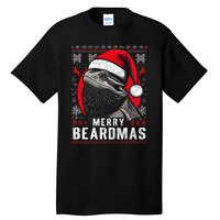 Bearded Dragon Ugly Christmas Sweater Merry Breardmas Tall T-Shirt