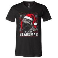 Bearded Dragon Ugly Christmas Sweater Merry Breardmas V-Neck T-Shirt