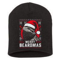 Bearded Dragon Ugly Christmas Sweater Merry Breardmas Short Acrylic Beanie